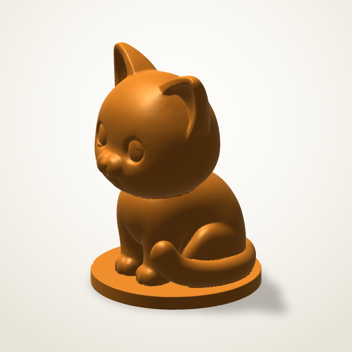 Gatito sentado cartoon